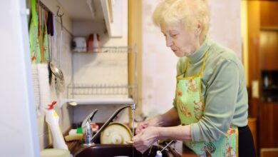 Photo of Washing the dishes and cleaning the house can be beneficial for older women